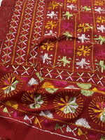 Hand embroidered traditional Punjabi Phulkari Bagh dupatta for women by The Amritsar Store in vibrant multicolor embroidery