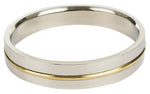 Stainless Steel Kada (Thin Line of Brass,Plain) 10 MM thick by The Amritsar Store - The Amritsar Store