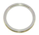 Stainless Steel Kada (Thin Line of Brass,Plain) 10 MM thick by The Amritsar Store - The Amritsar Store