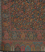 Men’s black Kani Jaal shawl with multicolor paisley and floral weave by The Amritsar Store