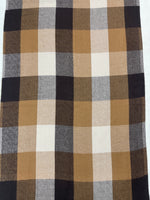 "Classic Brown and Black Checkered Scarf, Soft Unisex Winter Wrap by The Amritsar Store"