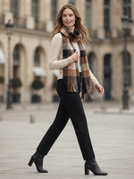 The Amritsar Store Classic Brown & Black Checkered Scarf - The Amritsar Store