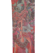 Contemporary art print scarf for women by The Amritsar Store, modern abstract design, lightweight soft fabric fashion wrap for all seasons.