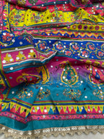 The Amritsar Store embellished dupatta with mirror and stone work detailing, traditional ethnic designer dupatta for women