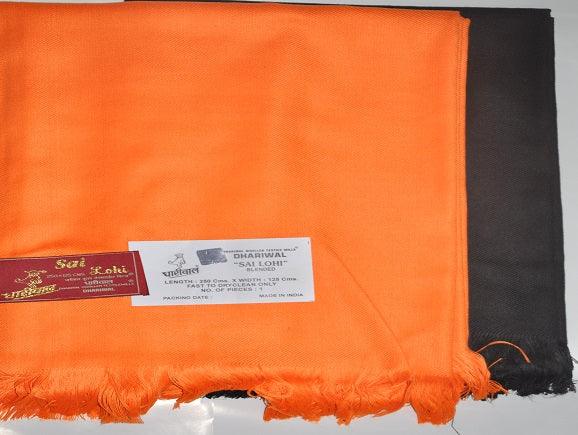 Dhariwal Sai Sant Bhagwa Shawl For Men 2.5 MTR 500 Gm - The Amritsar Store