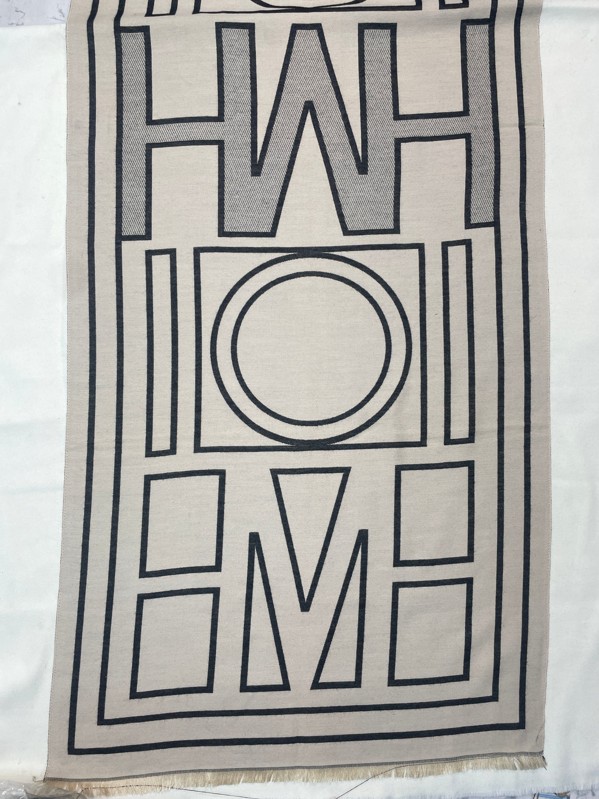 "Soft Black and White Geometric Wrap, Elegant Unisex Scarf by The Amritsar Store"