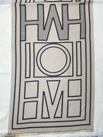 "Soft Black and White Geometric Wrap, Elegant Unisex Scarf by The Amritsar Store"