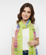 Polka dots scarf for women by The Amritsar Store, soft and elegant lightweight wrap with classic dotted pattern, suitable for all-season styling.
