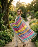 The Amritsar Store embellished dupatta with mirror and stone work detailing, traditional ethnic designer dupatta for women