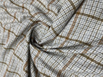 "Modern Grey Checkered Scarf, Lightweight and Stylish Winter Wrap for Men and Women by The Amritsar Store"