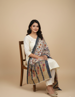 “Kalamkari Hand-Painted Stole – Traditional Artisan Design by The Amritsar Store”
