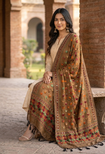 Hand embroidered Phulkari dupatta for women with traditional Punjabi embroidery by
