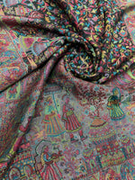 “The Amritsar Store Heritage Kani Stole – Vibrant Mughal-Inspired Story Weave (Women)”
