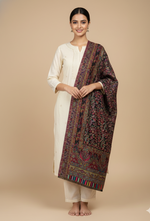 "The Amritsar Store Kashmiri Kaani Shawl – Fine Wool, Vibrant Embellished Border"