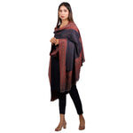 Kashmiri Shawl For Women, Lightweight Shawl With Four Side Border & Paisley Design Weaved With Wool, Shawl For Women - The Amritsar Store