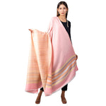 Women's Shawl, Elegant Subtle Reversible Stripes Shawl / Scraf , Faux Wool Shawl, Reversible Shawl / Scarf, Shawl For Women, - The Amritsar Store