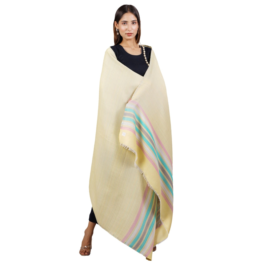 Women's Shawl, Elegant Subtle Reversible Stripes Shawl / Scraf , Faux Wool Shawl, Reversible Shawl / Scarf, Shawl For Women, - The Amritsar Store