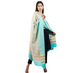 Women's Shawl, Elegant Subtle Reversible Stripes Shawl / Scraf , Faux Wool Shawl, Reversible Shawl / Scarf, Shawl For Women, - The Amritsar Store