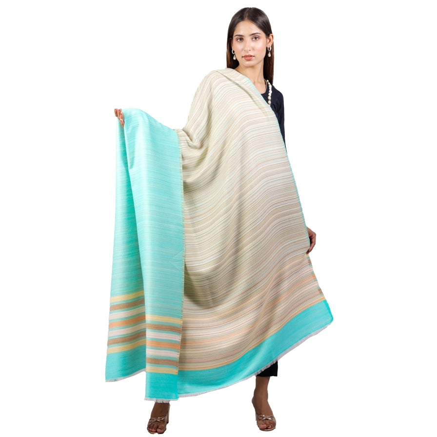 Women's Shawl, Elegant Subtle Reversible Stripes Shawl / Scraf , Faux Wool Shawl, Reversible Shawl / Scarf, Shawl For Women, - The Amritsar Store