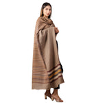 Women's Shawl, Elegant Subtle Reversible Stripes Shawl / Scraf , Faux Wool Shawl, Reversible Shawl / Scarf, Shawl For Women, - The Amritsar Store