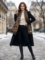 The Amritsar Store Leopard Print and Fendi-inspired Scarf (Reversible) 