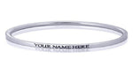 Stainless Steel Customized Personalized Ladies Kada (0.1") by The Amritsar Store - The Amritsar Store