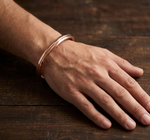 Men’s 6mm copper kada with 1-line designer pattern, sleek traditional Sikh style bangle by The Amritsar Store