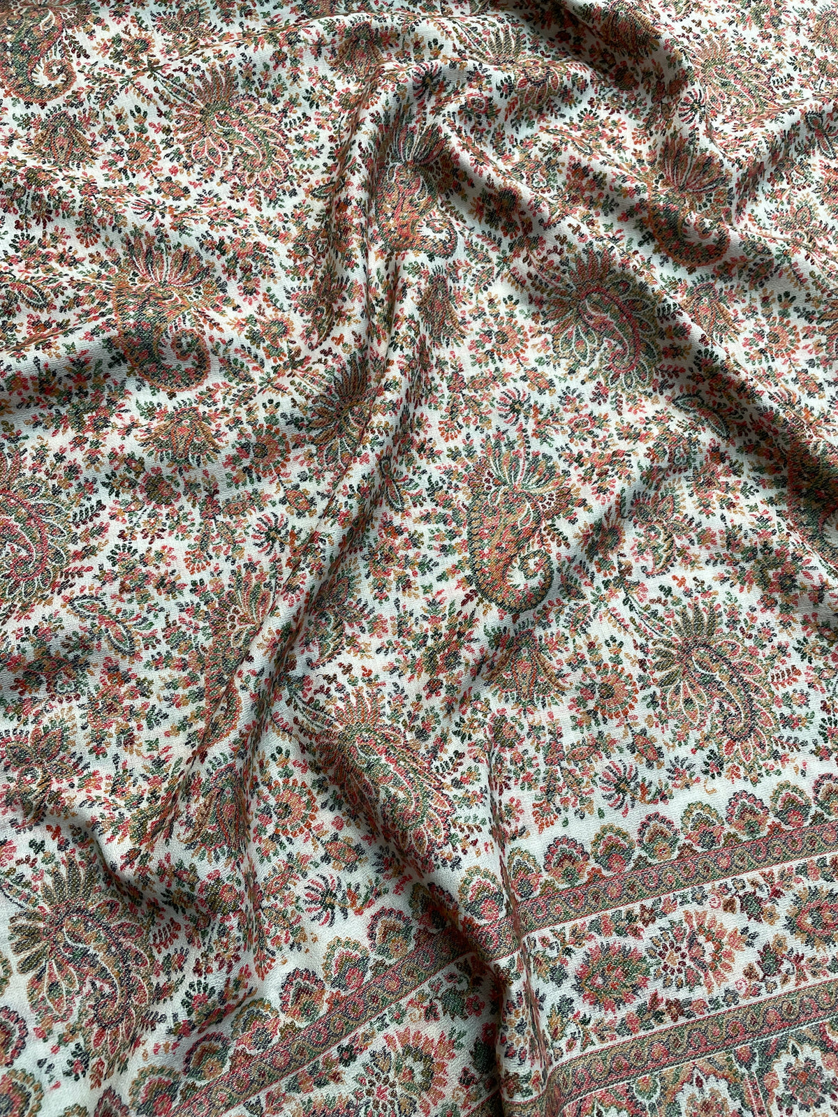 "The Amritsar Store Men's Fine Wool Kani Shawl with Intricate Paisley Pattern – Soft and Luxurious Winter Wear"
