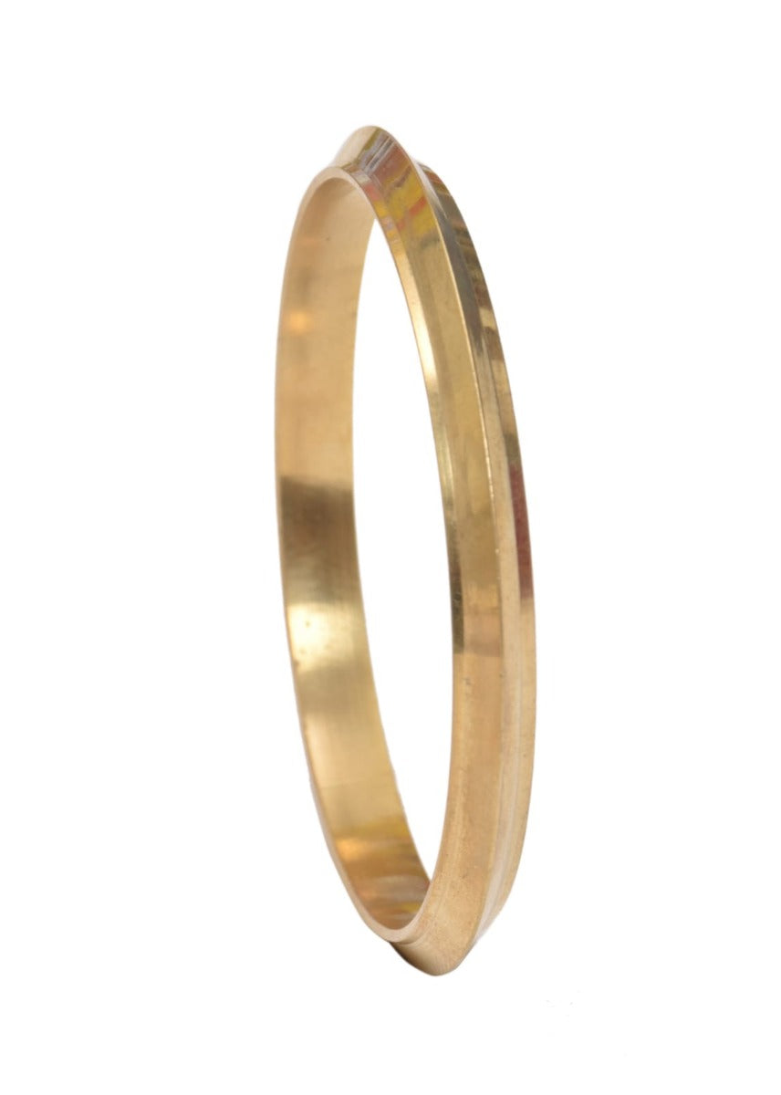 Pure Punjabi brass kada for men with edged design by The Amritsar Store, traditional Sikh bangle for daily wear