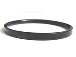 Black mild steel women’s plain kada with 2 mm thickness by The Amritsar Store, sleek minimalist everyday bangle.