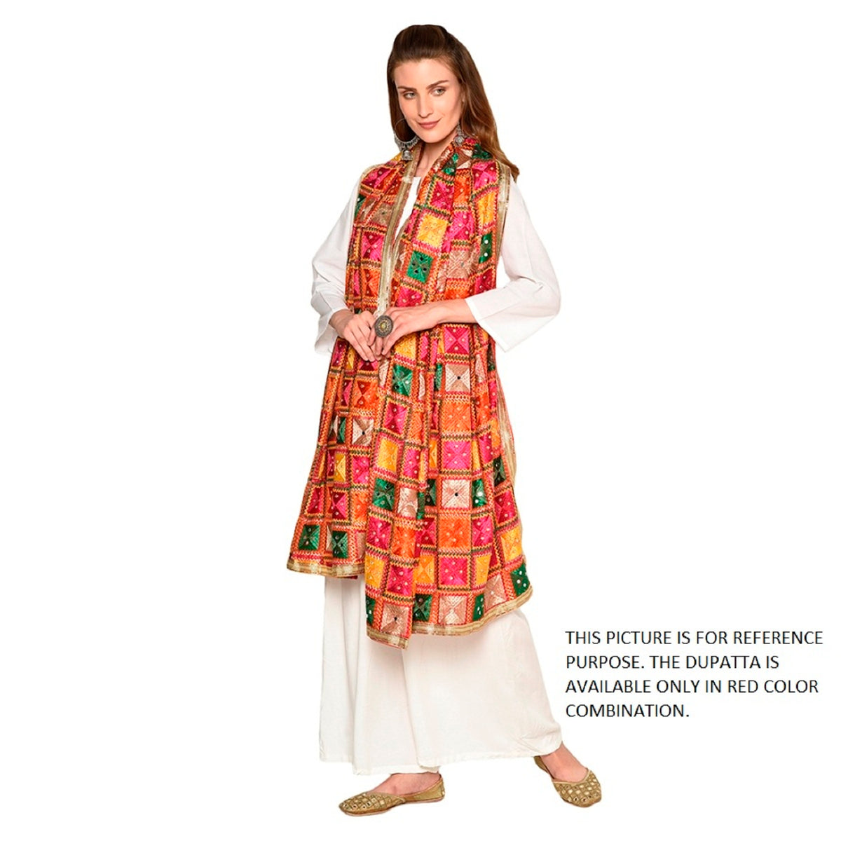 Alluring Handmade Embroidery Phulkari Full Jall Dupatta by The Amritsar Store - The Amritsar Store
