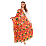 Alluring Handmade Embroidery Phulkari Full Jall Dupatta by The Amritsar Store - The Amritsar Store