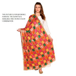 Alluring Handmade Embroidery Phulkari Full Jall Dupatta by The Amritsar Store - The Amritsar Store