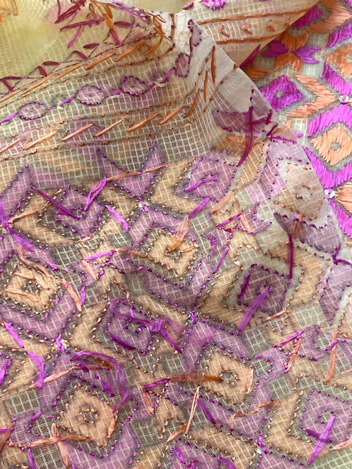 Hand embroidered Phulkari dupatta for women by The Amritsar Store