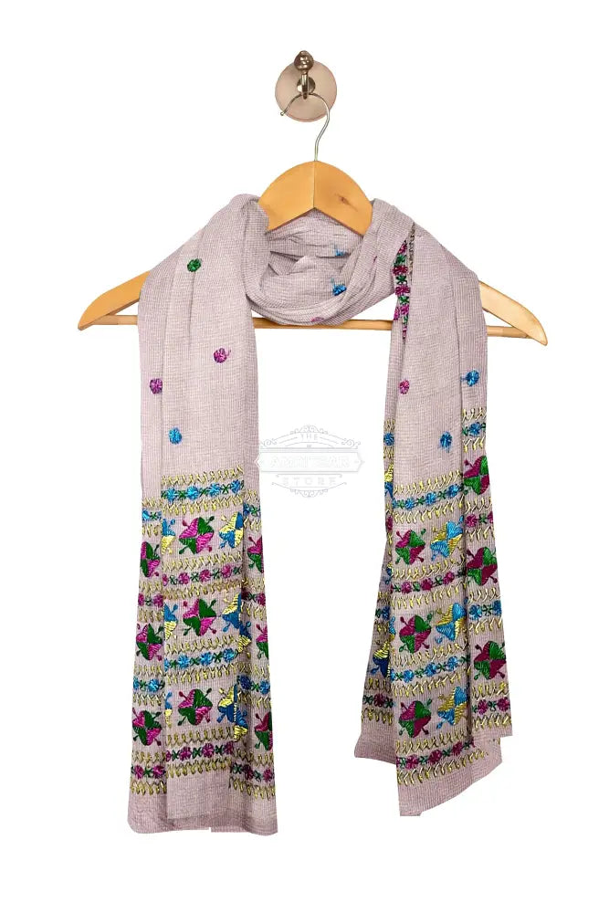Pink Hand Embroidered Phulkari Dupatta – Traditional Punjabi Elegance Phulkari