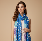 The Amritsar Store polka dots scarf for women, elegant lightweight scarf with classic dot pattern, soft fabric fashion accessory for all seasons.