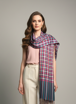 Women Scarf, Multicolor Bamboo Silk Scarf, Soft & Fine Quality with Check Pattern All Season Stole Size 2.00 MTR X 0.70 MTRWeight 120 Grams - The Amritsar Store