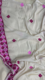 The Amritsar Store ,Phulkari Geometric Floral Embroidered Unstitched Suit Set With Dupatta