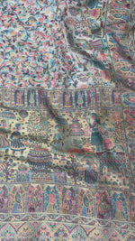 Mughal Darbar Heritage Floral Jaal Woven Shawl | The Amritsar Store