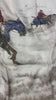 The Amritsar Store Vintage Horse Polo Print Scarf in soft beige and blue wool blend wrap with classic equestrian design, lightweight and warm for winter wear.