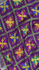 The Amritsar Store embellished dupatta in deep purple base with colorful floral design and intricate detailing, elegant ethnic wear accessory for festive and wedding occasions