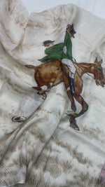 Wild Horses themed multicolor fashion scarf by The Amritsar Store featuring artistic horse print design and soft lightweight fabric suitable for all-season styling
