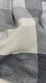 The Amritsar Store Classic Black & White Check Wool Scarf