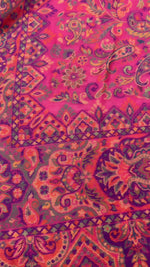 The Amritsar Store Magenta Kashmiri Jaal Weave Shawl – Multicolor Paisley & Floral Design,Shawl For Women