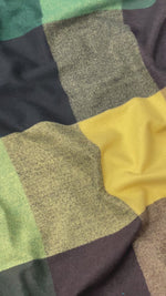 The Amritsar Store Classic Teal-Brown Check Scarf For Women