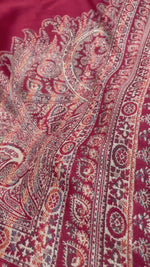 The Amritsar Store Kashmiri Jamawar Shawl with Paisley Motifs , Shawl For Women