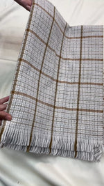 The Amritsar Store Modern Checkered Grey Scarf – Lightweight & Stylish