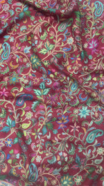The Amritsar Store Kalamkari Stole| Traditional Kashmiri Floral Work