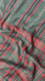 The Amritsar Store Classic Green, Rust & Beige Check Wool Scarf