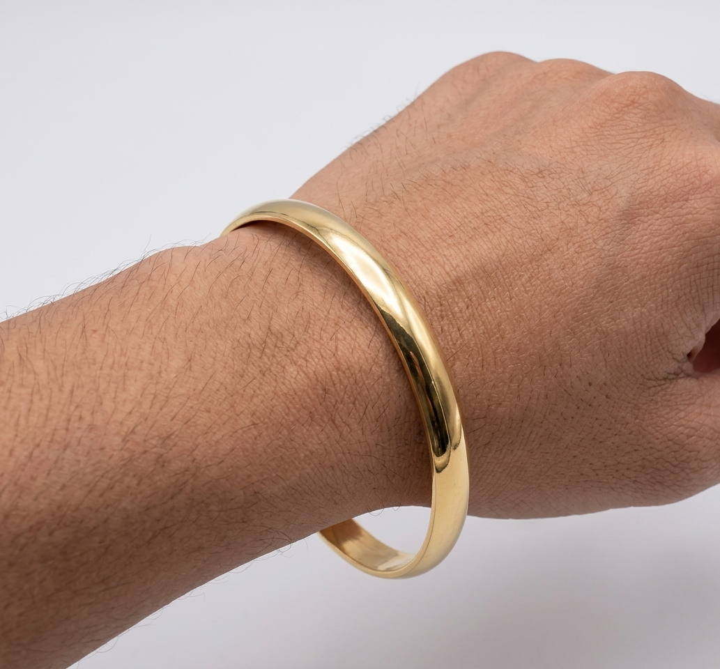 Punjabi Brass Kada (Plain) 6 mm Thickness by The Amritsar Store - The Amritsar Store